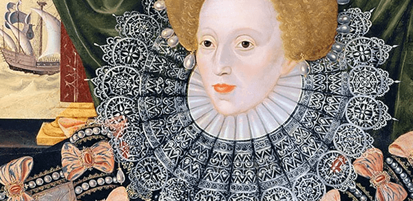 Extract from the Armada portrait of Queen Elizabeth I